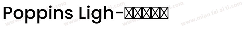 Poppins Ligh字体转换
